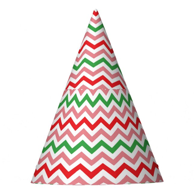 Watermelon Summer Zigzag Streifen Muster-56209 Partyhütchen (Vorderseite)