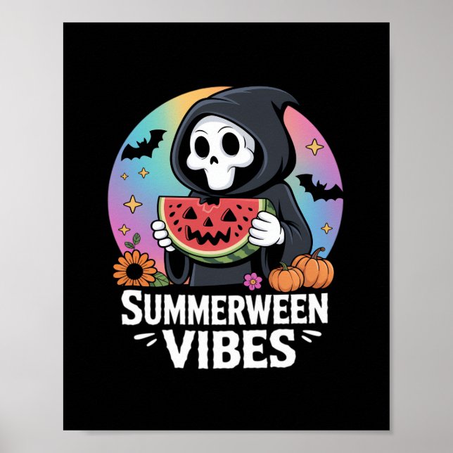 Watermelon Summerween Skeleton Vibes Poster (Vorne)