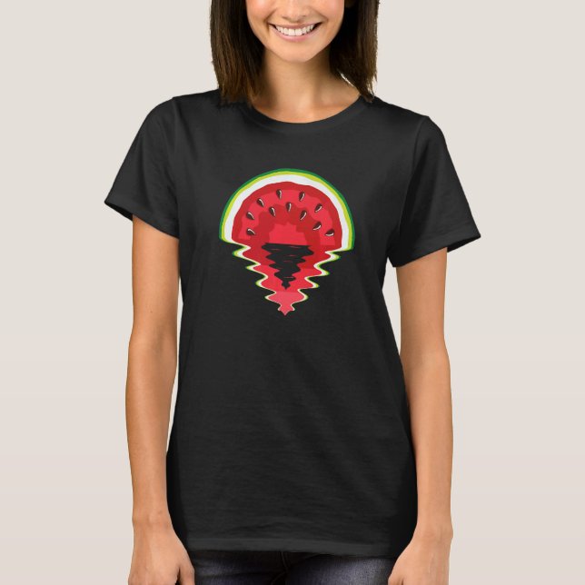 Watermelon Sunset Sunset Reflection Sand Surf Summ T-Shirt (Vorderseite)