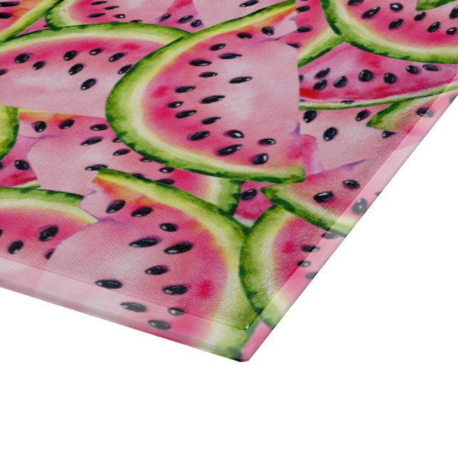 Watermelon Surprise Glass Cutting Board Schneidebrett (Ecke)
