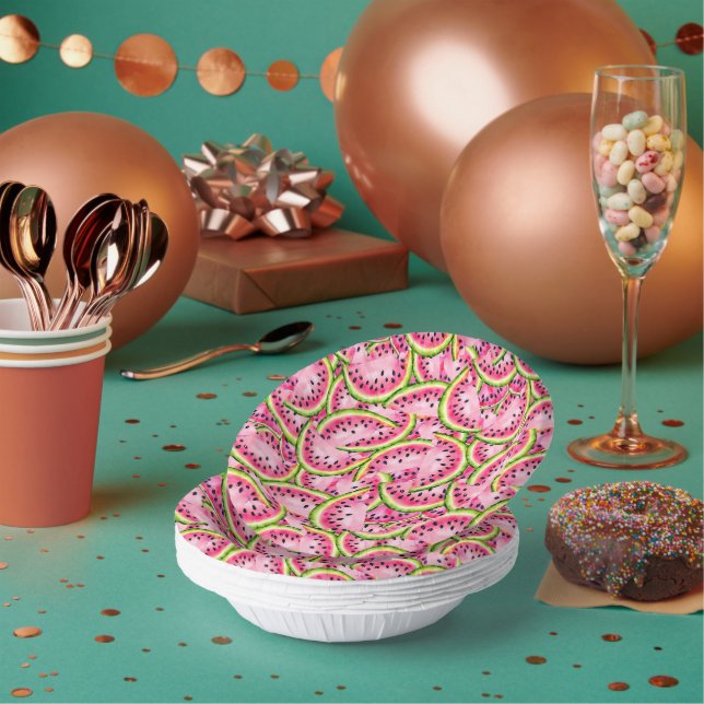 Watermelon Surprise Paper Bowls Pappteller (Multi)