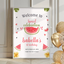 Watermelon Sweet Girl Fruchtposter Begrüßungszeich Poster