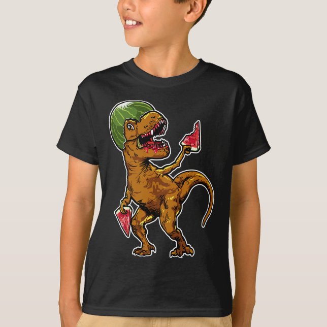 Watermelon T - Rex Dinosaur Watermelon Lover T-Shirt (Vorderseite)