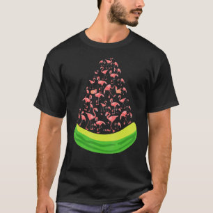 Watermelon Tropischer Vogel Exotic Pink Flamin T-Shirt