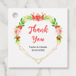 Watermelon und Pomegranate Wedding Vielen Dank Geschenkanhänger