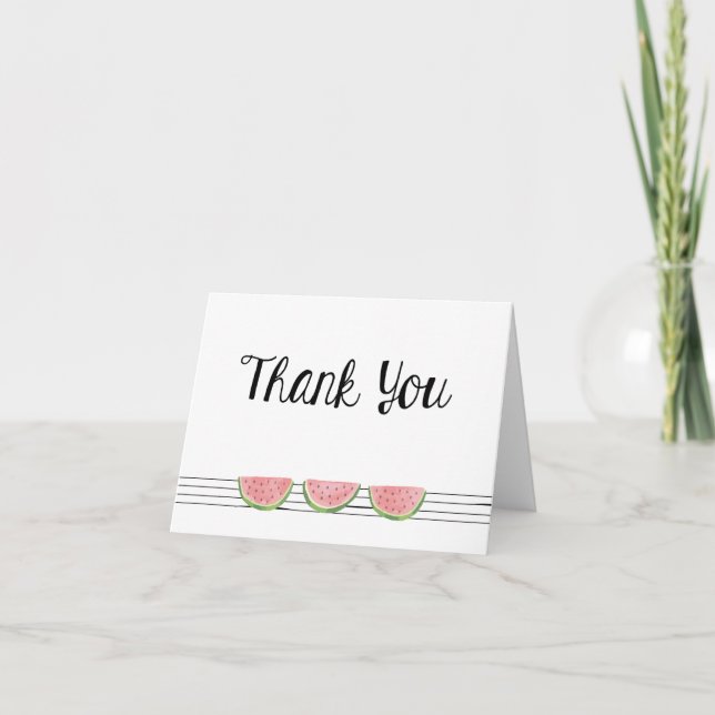 Watermelon Vielen Dank Note Card Dankeskarte (Vorderseite)