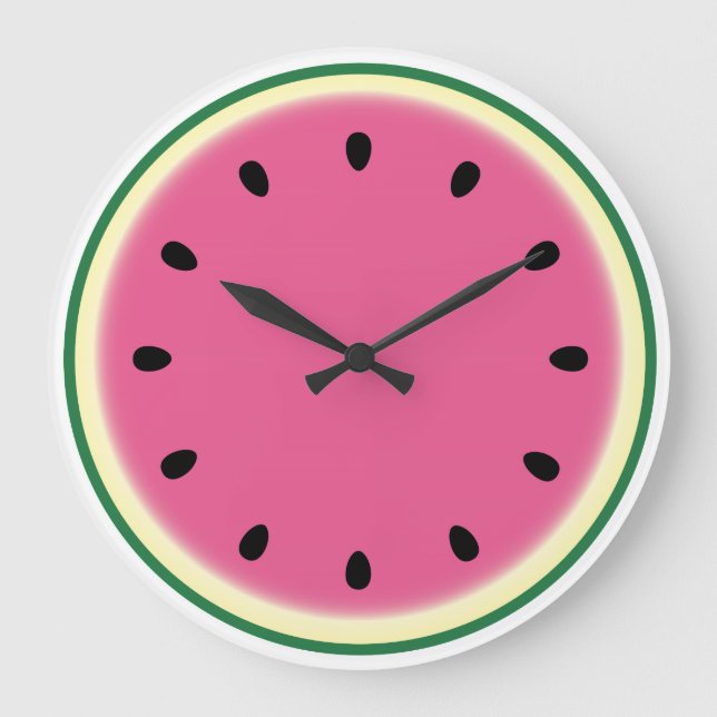 Watermelon Wall Clock Große Wanduhr (Vorderseite)