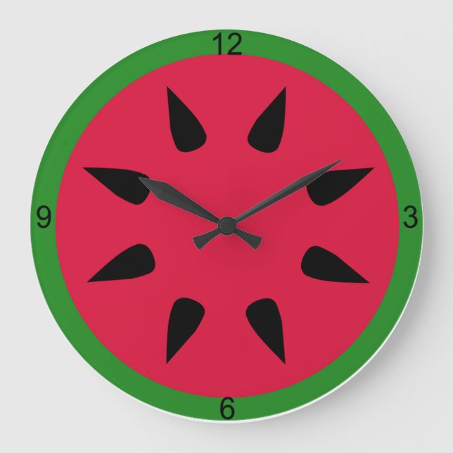 Watermelon Wall Clock Große Wanduhr (Vorderseite)