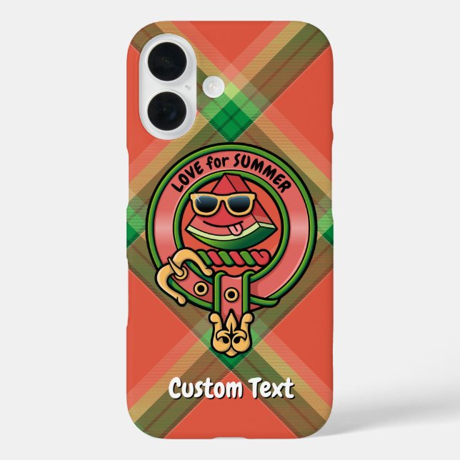Watermelon-Wappen über Tartan Case-Mate iPhone Cas Hülle (Rückseite)