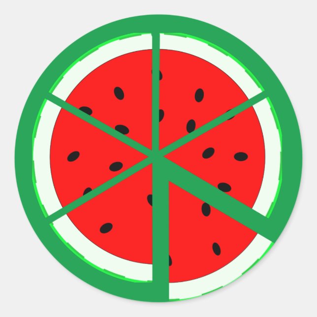 Watermelon Wedge Runder Aufkleber (Vorderseite)
