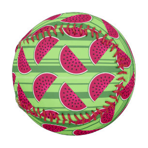 Watermelon Wedges Muster Baseball
