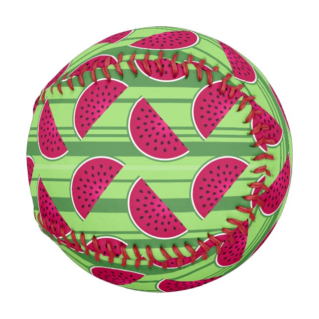 Watermelon Wedges Muster Baseball (Rückseite Links)