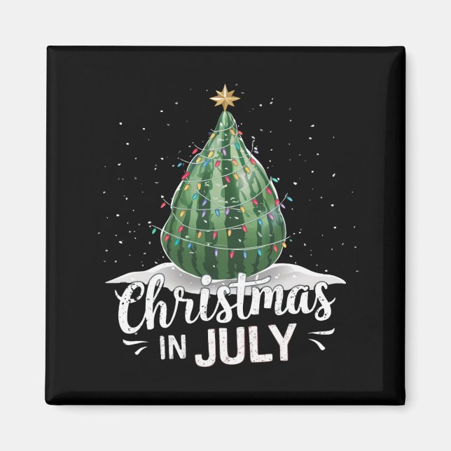 Watermelon Weihnachten Baum Weihnachten im Juli So Magnet (Vorne)