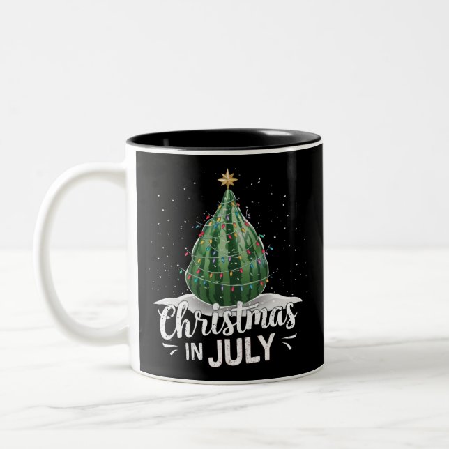 Watermelon Weihnachten Baum Weihnachten im Juli So Zweifarbige Tasse (Links)