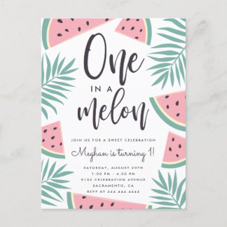 Watermelone im tropischen Sommer zum Geburtstag Einladungspostkarte