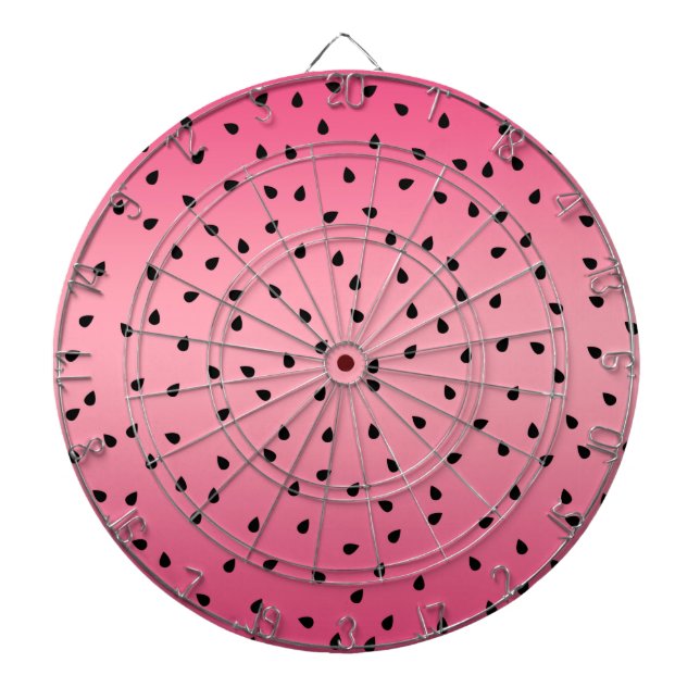 Watermelone Schwarze Seeds Sommermäuse Juicy Pink Dartscheibe (vorne)