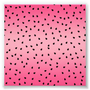 Watermelone Schwarze Seeds Sommermäuse Juicy Pink Fotodruck