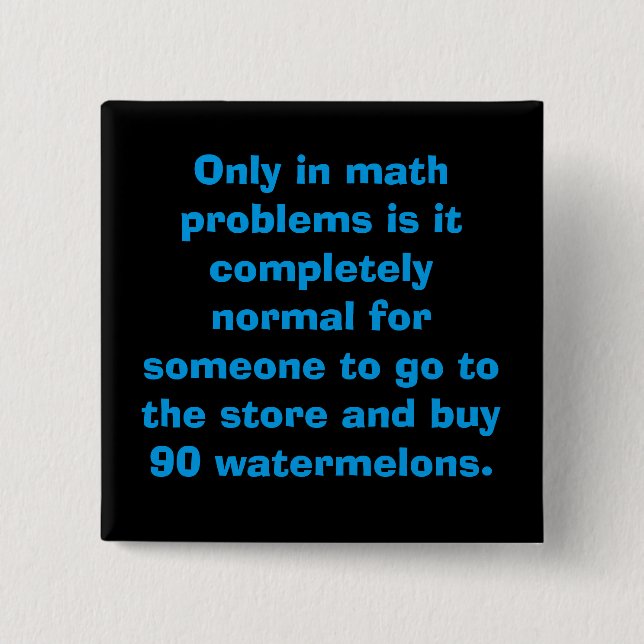 Watermelons Math Button (Vorderseite)