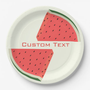 Watermelons Paper Tellers - Ihr Text - Name Pappteller