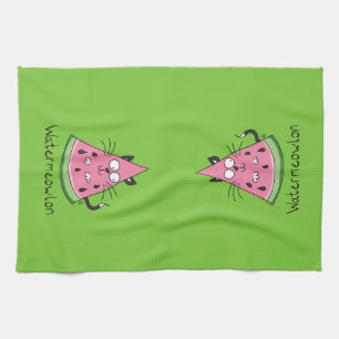 Watermeowlon Watermelon Cat Funny Kittuch Geschirrtuch