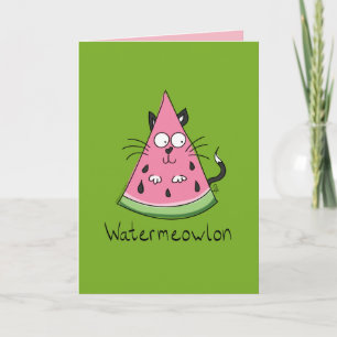 Watermeowlon Watermelon Funny Garni Karte