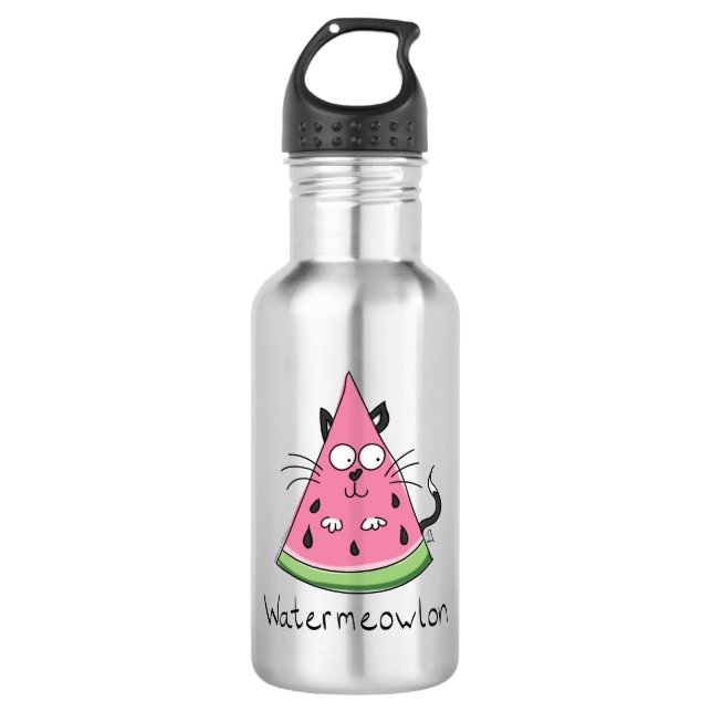 Watermeowlon Watermelone Schifffahrtsgesellschaft  Edelstahlflasche (Vorderseite)