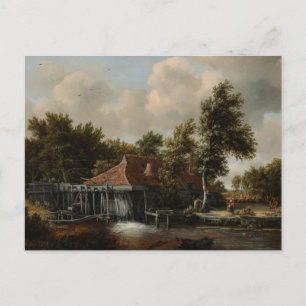 Watermill Holland Meindert Hobbema Postkarte