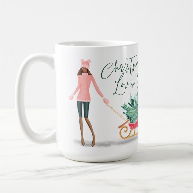 Waterolor Christmas Lovin' Girl del Malcantone Kaffeetasse (Links)