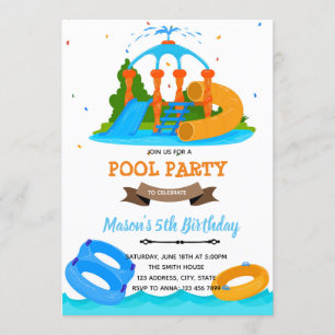 Waterpark-Pool - Einladung zum Geburtstag