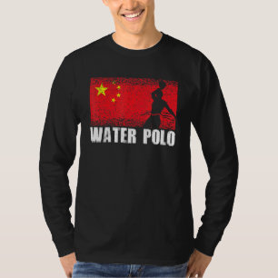 Waterpolo Sport China Flag Chinesisches Wasser Pol T-Shirt