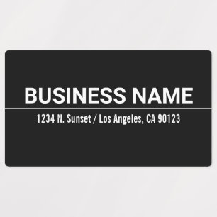 Waterproof Bold Black & White Labels Etiketten