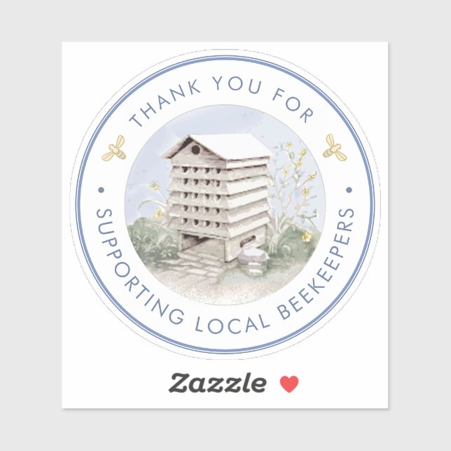 Waterproof Window or Door Beekeeper Honey Sticker (Blatt)