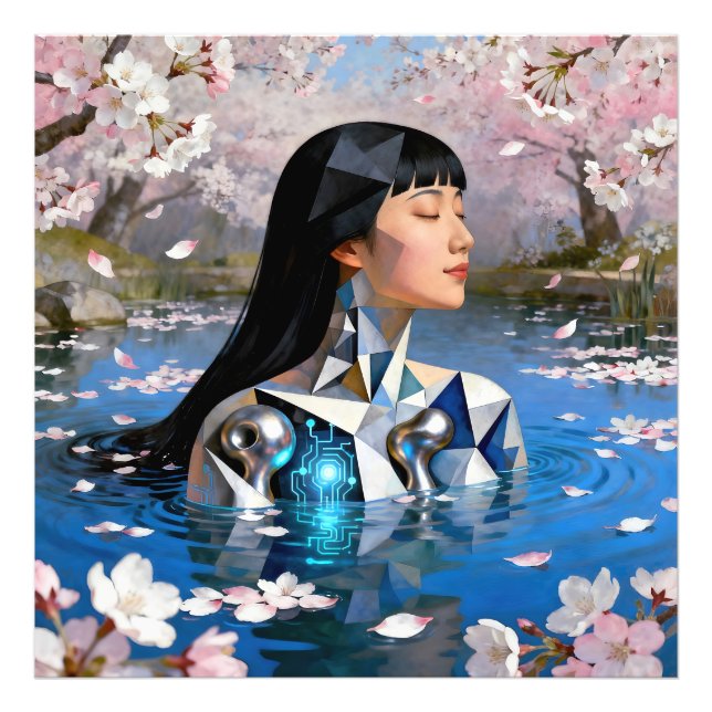 "Water's Digital Dream" - ein digitales Portrait Fotodruck (Vorne)