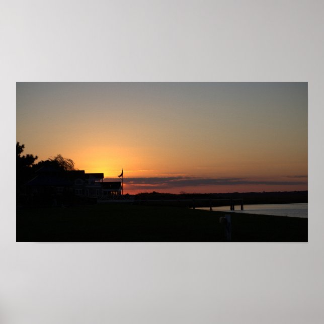 Waterscape Sunset Foto Poster (Vorne)