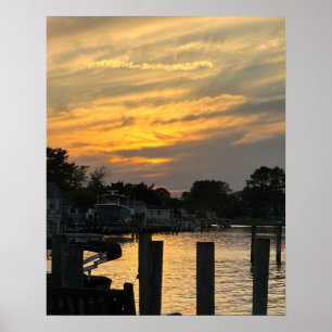 Waterscape Sunset Foto Poster