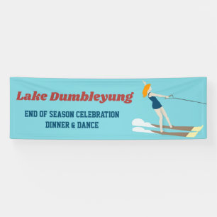 Waterski im Vintagen Stil Banner