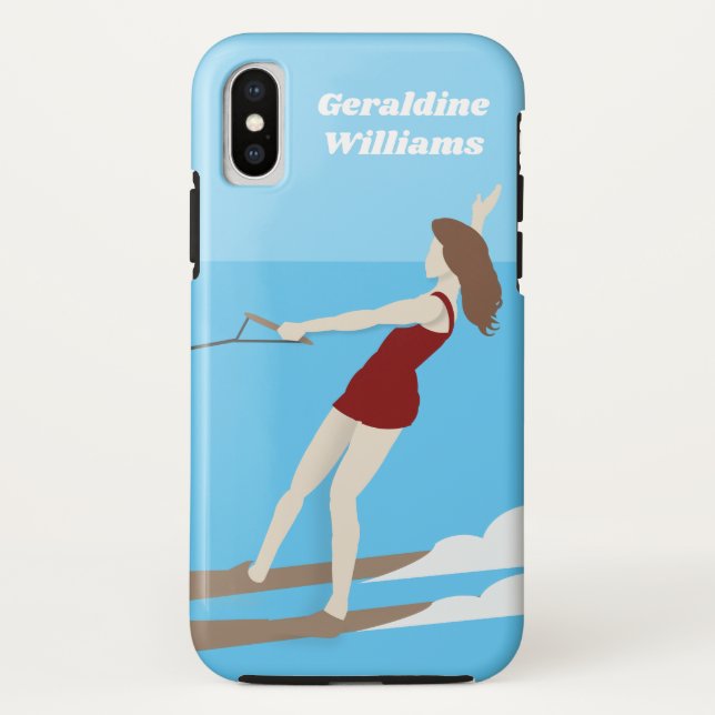 Waterski im Vintagen Stil Case-Mate iPhone Hülle (Rückseite)