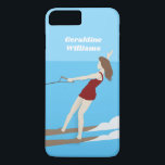 Waterski im Vintagen Stil Case-Mate iPhone Hülle<br><div class="desc">Vintages Wasserski-Design mit individualisierbarem Text.</div>