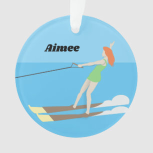 Waterski im Vintagen Stil Ornament