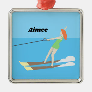 Waterski im Vintagen Stil Ornament Aus Metall