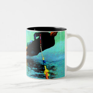 waterski Slalomkurs, oh, Boje! Zweifarbige Tasse