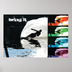 Waterski Slalomplakat - HOLEN Sie ES Poster