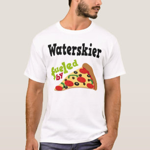 Waterskier (lustiges) Pizza-T-Shirt T-Shirt