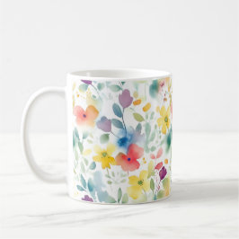 Watersolor Frühlingsblumen Tasse