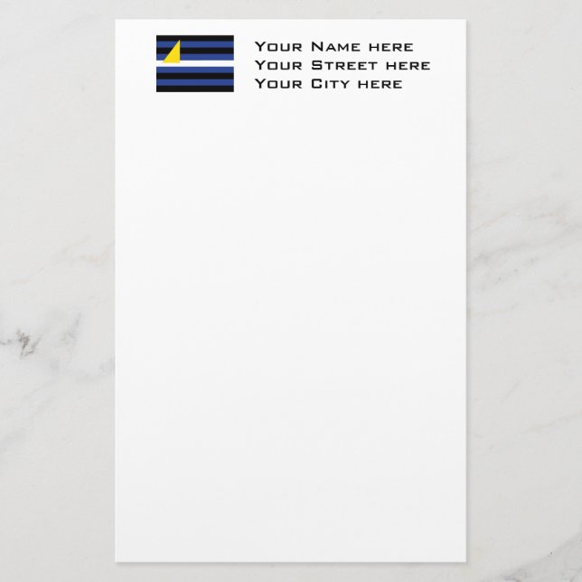 WATERSPORTS STOLZ-FLAGGE BRIEFPAPIER (Vorderseite)