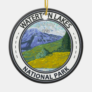 Waterton Lakes National Park Canada Abzeichen Keramik Ornament