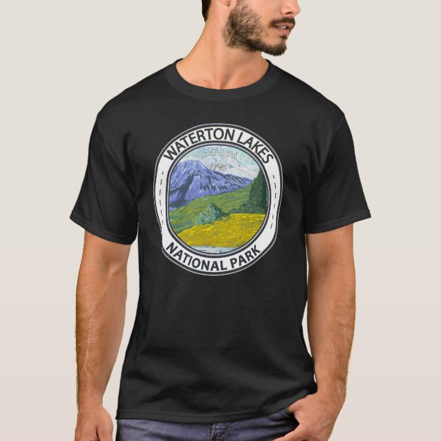 Waterton Lakes National Park Canada Abzeichen T-Shirt (Vorderseite)
