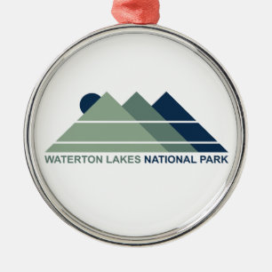 Waterton Lakes National Park Mountain Sun Ornament Aus Metall