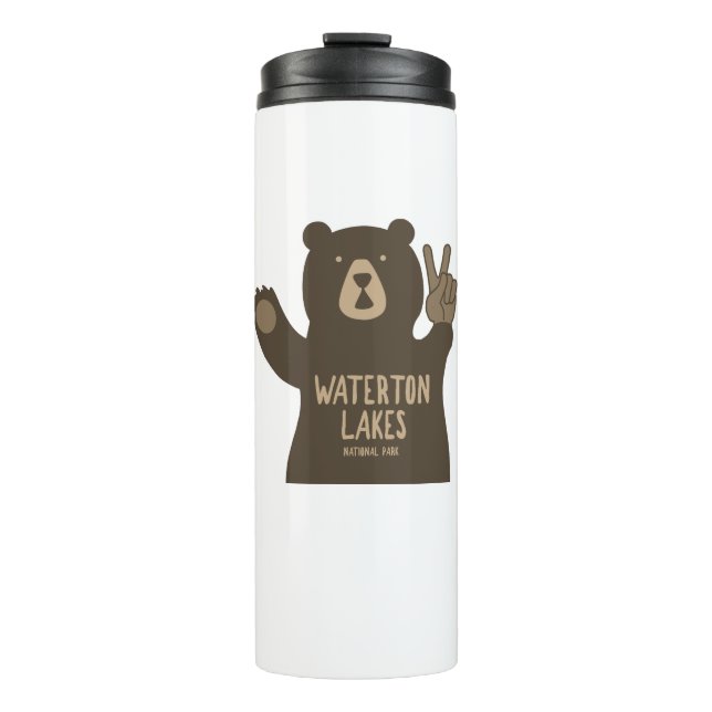 Waterton Lakes National Park Peace Bear Thermosbecher (Vorderseite)
