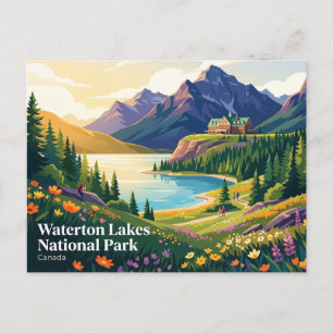 Waterton-Lakes-Nationalpark Kanada Postkarte